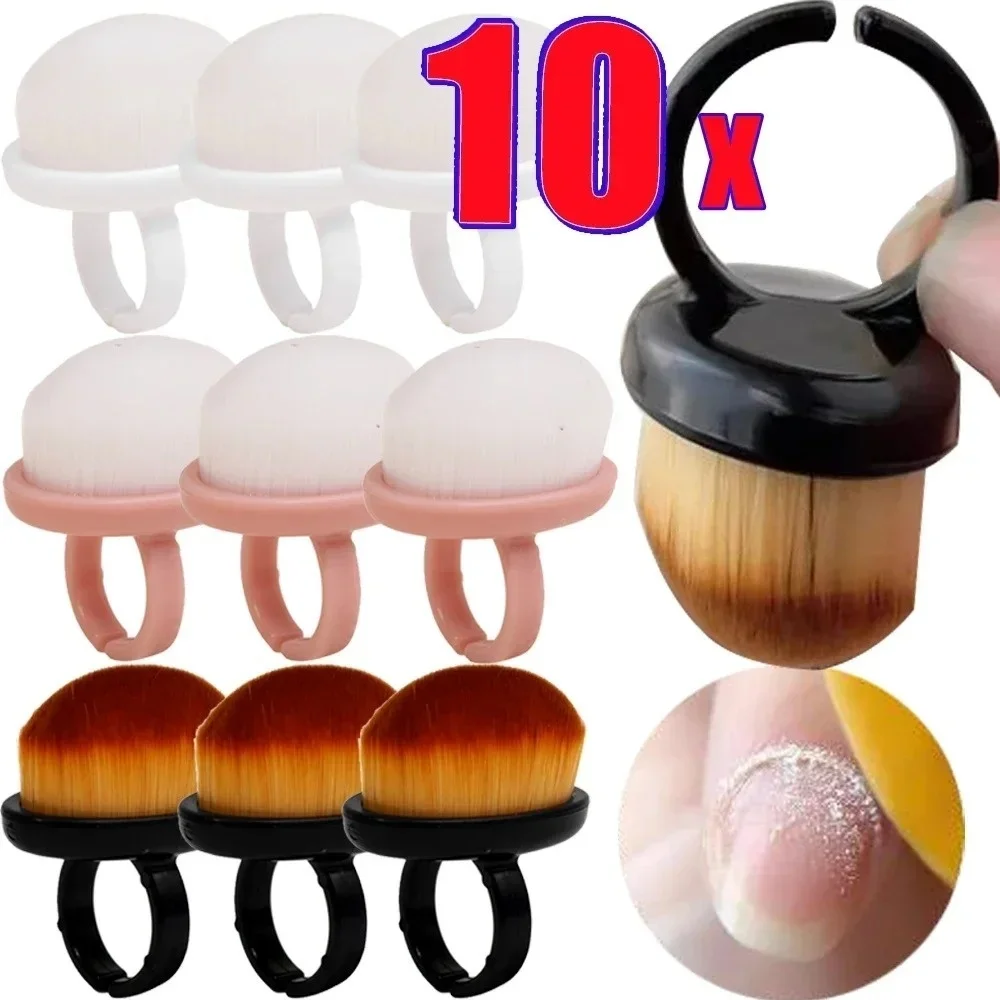 1/10 Peças Pincel Profissional Delicado para Pó de Unha, Escova Macia para Arte de Unhas, Ferramentas de Limpeza para Remover Gel e Pó, Acessórios de 