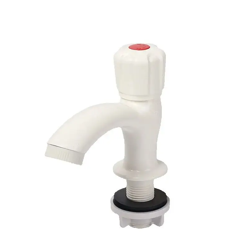 

PVC Plastic Faucet 1/2 Inch 20mm Sink Faucets Anti-Freeze Durable Kitchen Faucet Leak-Resistant Large Bend Single Cold Basin Tap