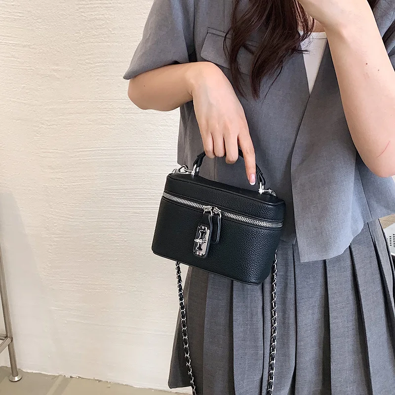 Cute Totes Luxury Brand Mini Box Pu Leather Crossbody Bag with Short Handle for Women Summer Shopper Girls Shoulder Handbag