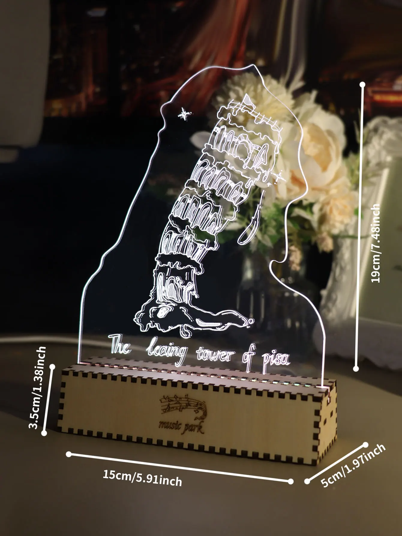 Regali di edifici famosi per le migliori amiche Donne Puzzle 3D Inciso Luce notturna Regalo di amicizia a lunga distanza per lei Bestie Soul Sis