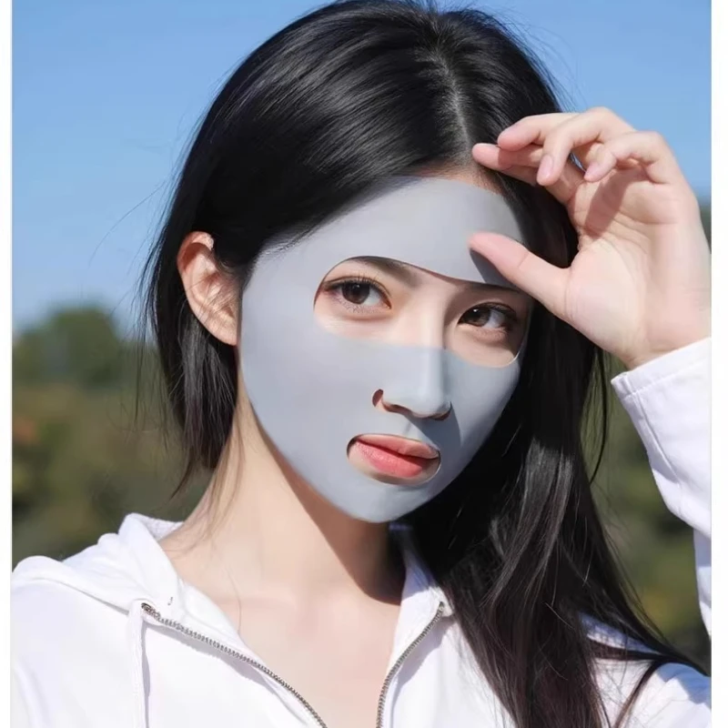 Sunscreen Mask for Women, Summer UV Protection Outdoor Mask, Ice Silk Seamless Face, Gini Lightweight and Breathable Design