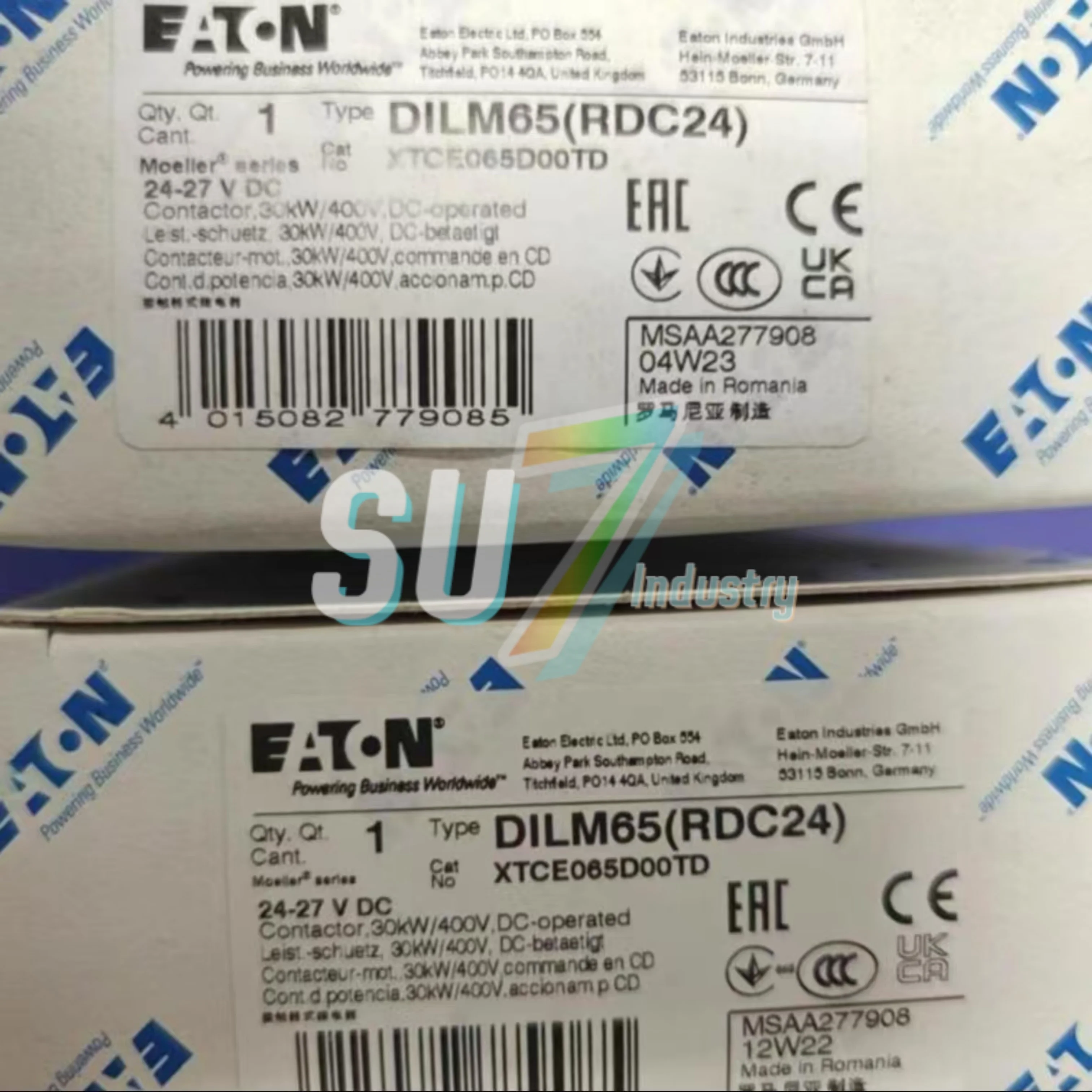 新品同梱コンタクタ DILM15-10 DC24V DILM40-11N DILM65(RDC24)