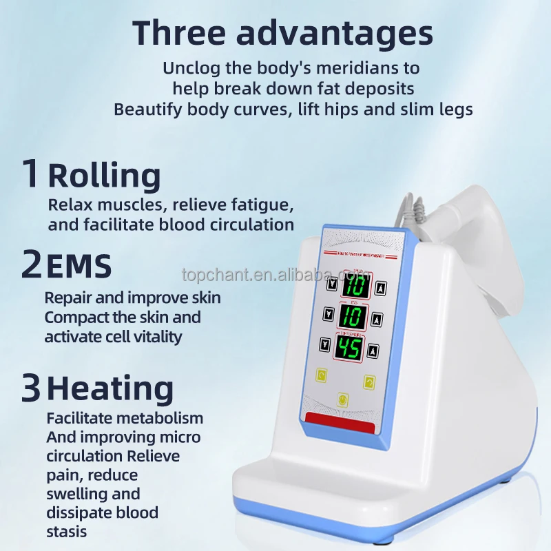 Electric EMS Suction Cellulite Roller Lymphatic Massager With Heating Press For Relieve Fatigue Sculpting Anti Cellulite Machine