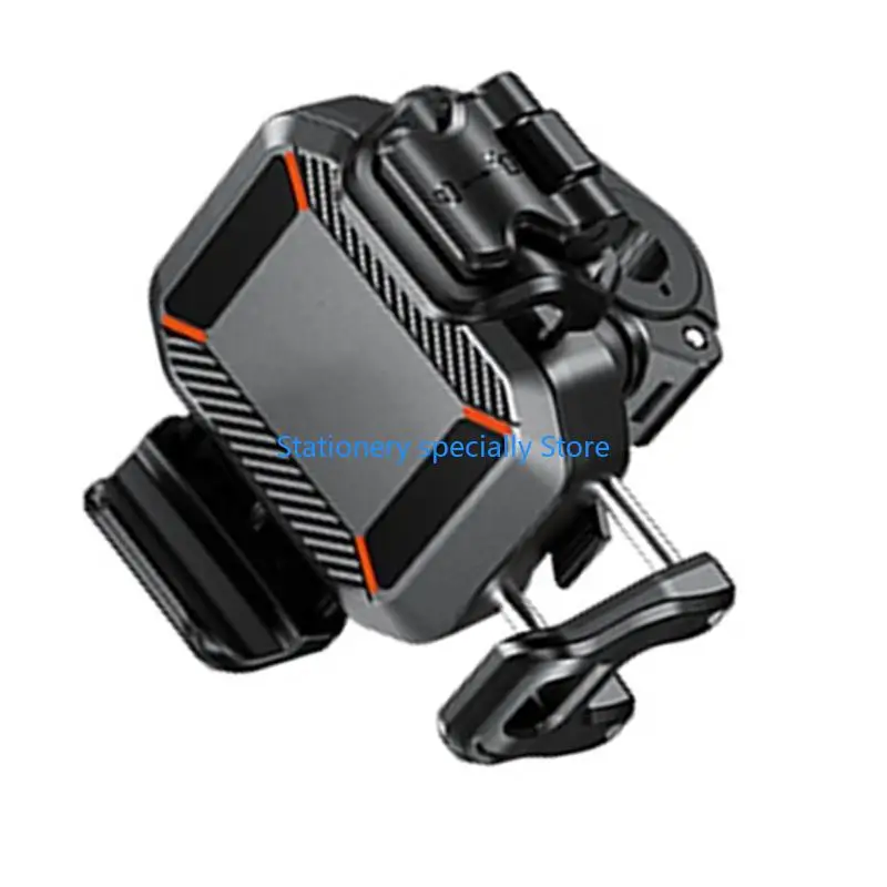 

P0RB Motorcycle Phone Mount, Bike Phone Holder Upgraded Quick Installation Handlebar/Rearviews Clip for Bicycles Scooters