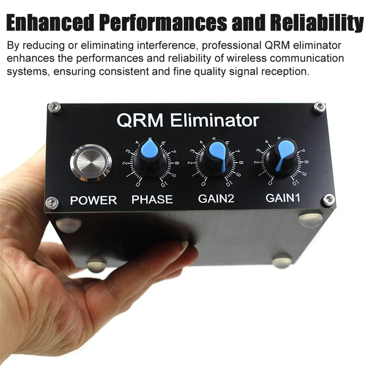 QRM Eliminator X-Phase PTT Control 1-30 MHz HF Band QRM Eliminator Aluminum Alloy QRM Canceller Radio TV Broadcast