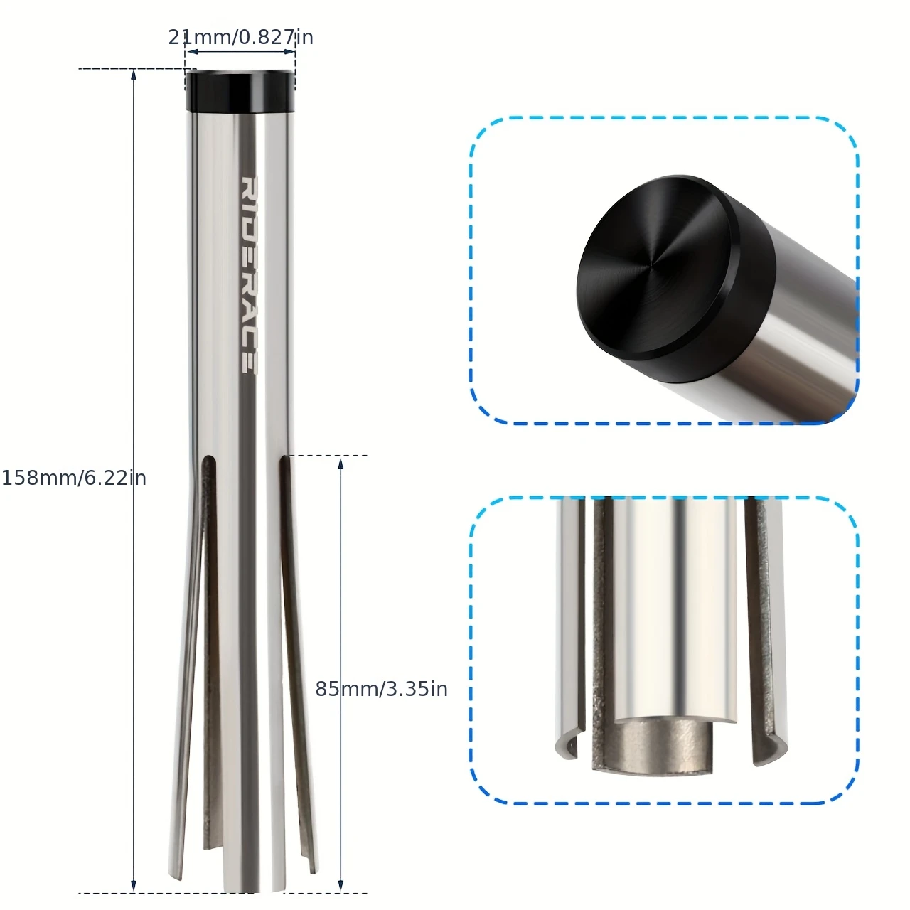 Edelstahl-Fahrradgabel-Entfernungswerkzeug, Push-in-Typ Fahrrad-Steuersatz-Innenlager-Ausziehwerkzeug, Aluminiumlegierung-Oberteilkappe – Detail 3