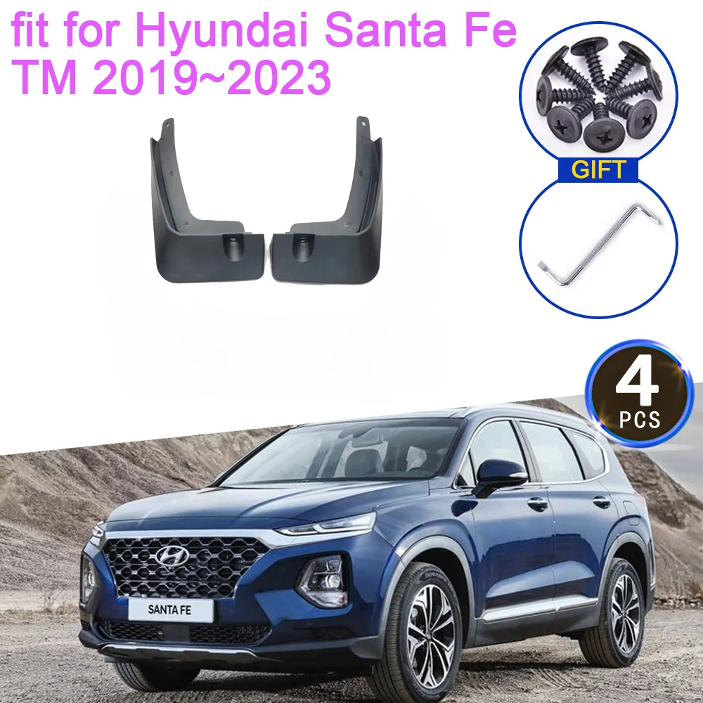 

Mudguards For Hyundai Santa Fe 2022 TM Accessories 2019 2020 2021 2023 Splash Guards SUV Fender Mud Flaps Rear Wheels Car Stying