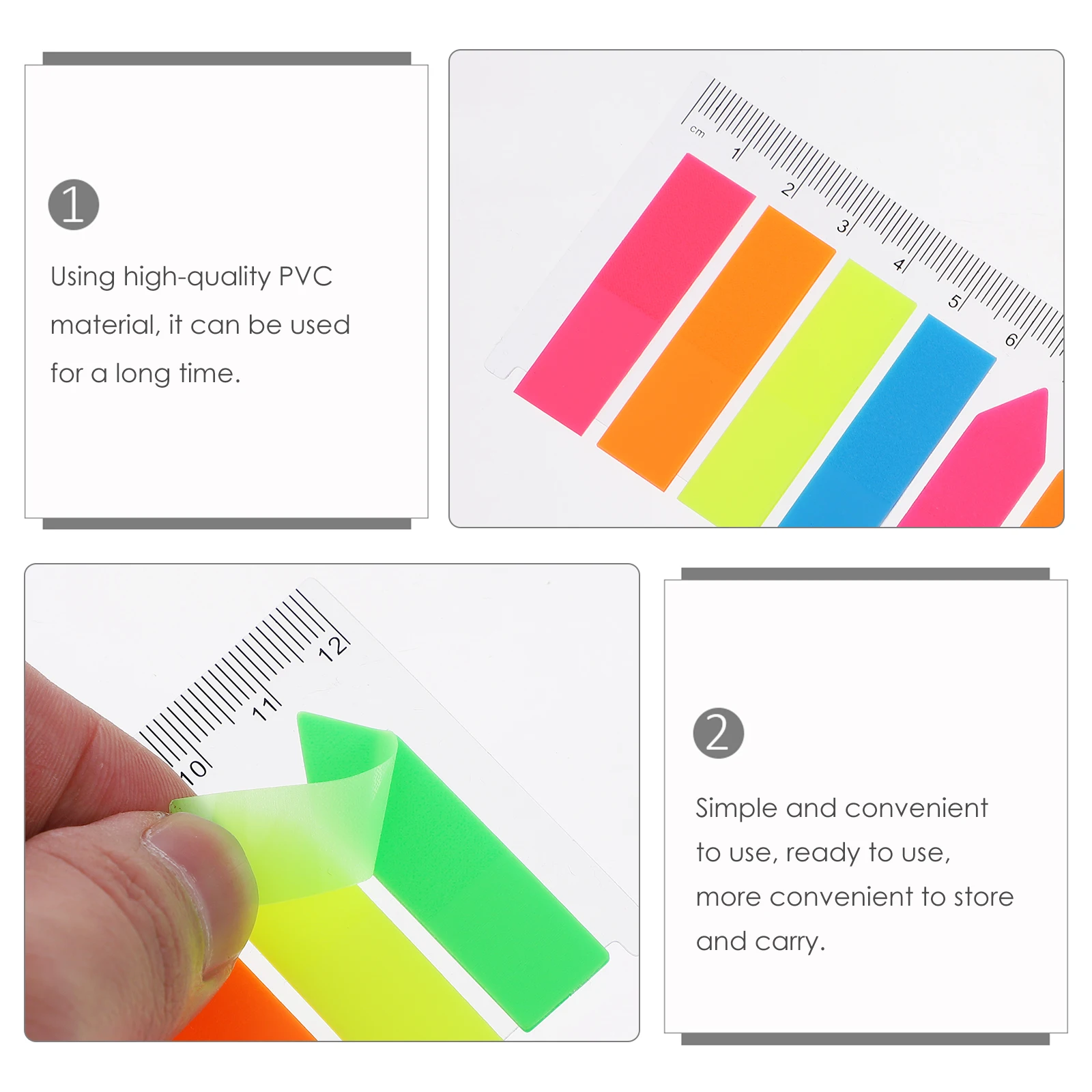 

Fluorescent Sticky Memo Notes Label Stickers Simple Convenient Use Portable Storage Documents Books Magazines Folders Organizers