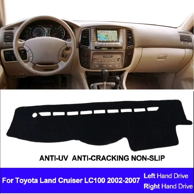 

Car Dashboard Cover For Toyota Land Cruiser LC100 2002 2003 2004 2005 2006 2007 DashBoard Dash mat Pad Carpet Cover Sun Shade