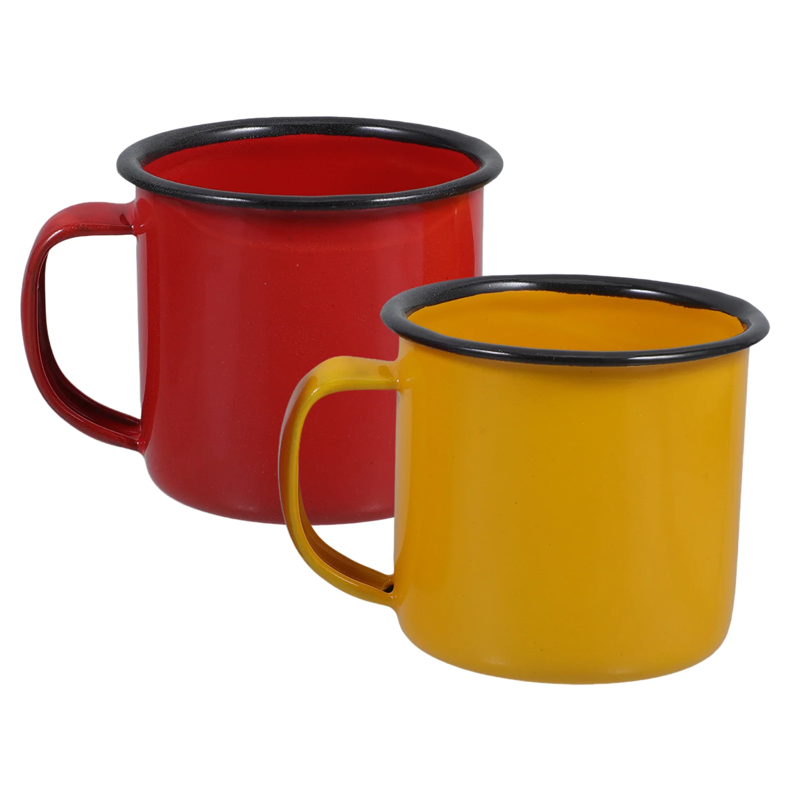 2 Pcs Colored Enamel Mug Cup Tea Cups Espresso Concentrate Set Juice Drinking Small Water Baby Travel Kettle