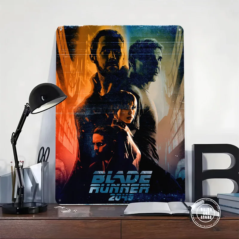 Blade Runner 2049 Movie Printed Poster Customized Retro Wall Art Vintage Metal Tin Signs for Decoration Bedroom Desk Decor House