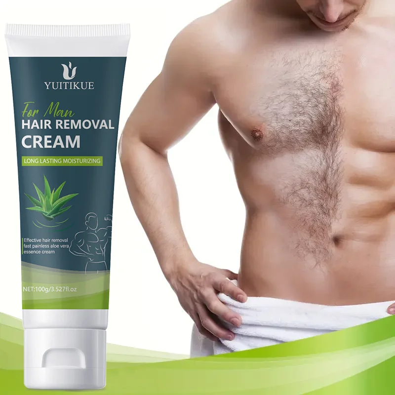 Hair Removal Cream for Men 100g - Gentle for Sensitive Skin, All Body Use, Long Lasting Moisturizing & Silky Smooth