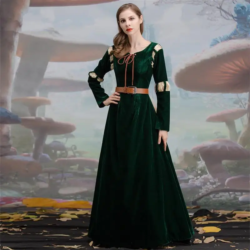 

Brave Legend Halloween Costume Dress Women's Cosplay Clothing Merinda One-Piece Dress Ethnic Stage Performance Women's Wear