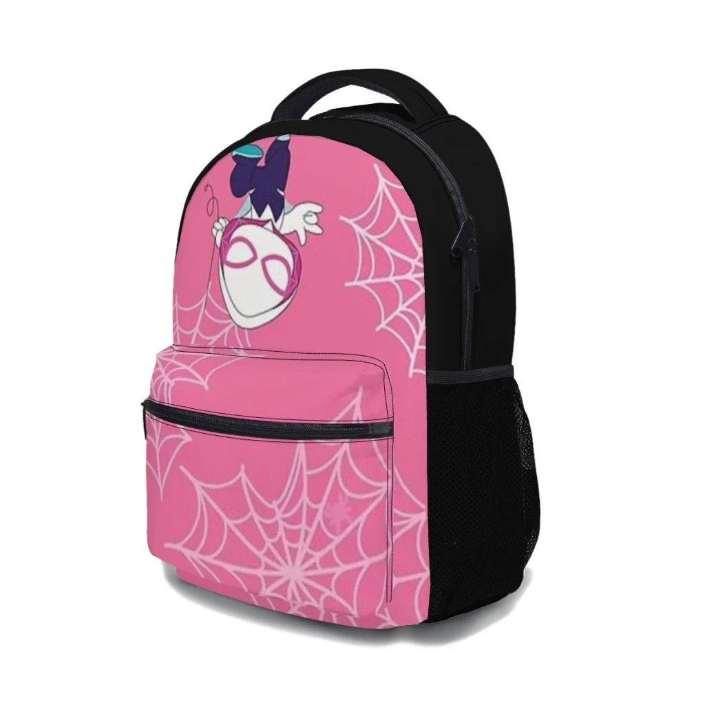 Mochila de dibujos animados para niña, bolso de gran capacidad con múltiples bolsillos, ajustable, 17 pulgadas