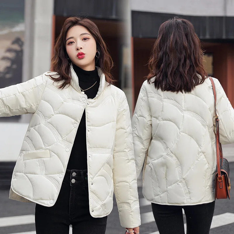 Women Jacket 2024 New Autumn Winter Parkas Female Light Thin Down Cotton Coat Femme Casual Short Warm Basic Outerwear Ladies Top