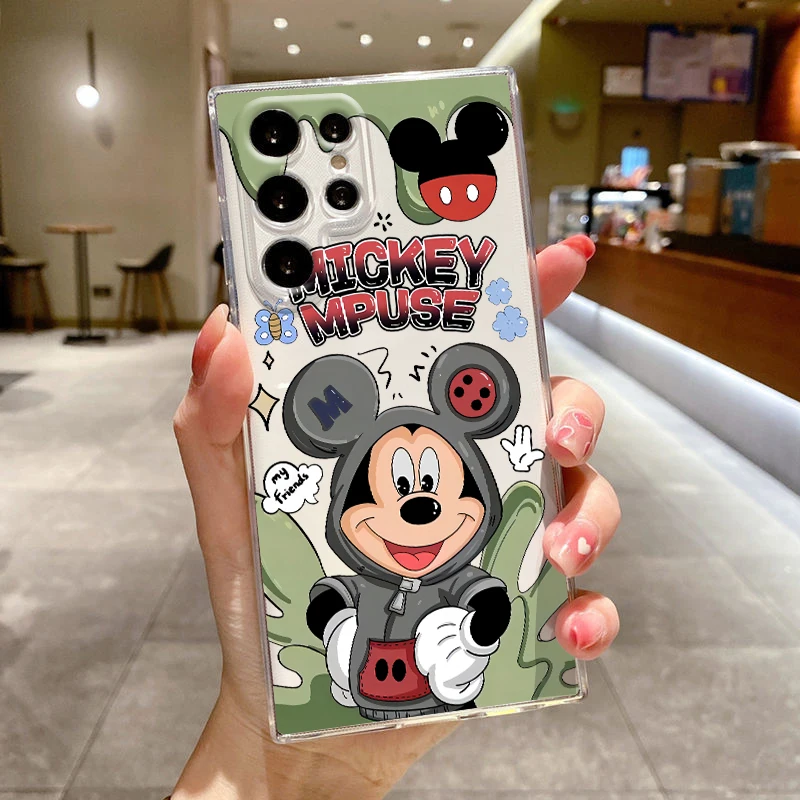 Disney Mickey Minnie For Samsung A73 A72 A54 A53 A52S A15 A34 A33 A32 A25 Transparent Silicone Phone Case