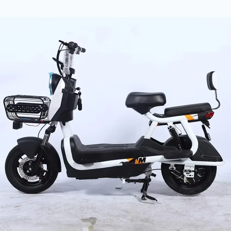 

Electric City Bike with Rear Hub Motor 48V Battery Rear Carrier 3 Speeds Drum Brake Steel Frame