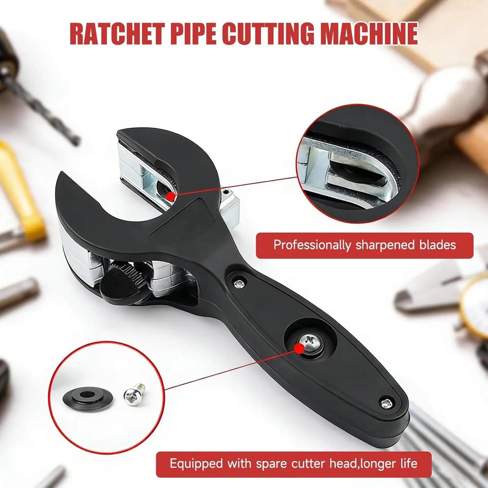 

Ratchet Tube Pipe Cutter Knife 8-29mm Stainless Steel Copper Aluminium Ratchet Scissors Hose Cutting Hand Tools Repair tools