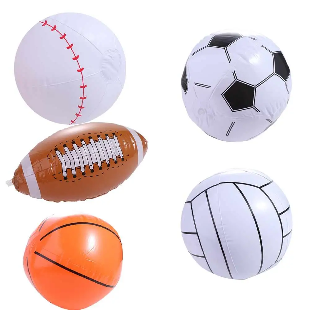 Rugby Inflatable Football Blow Up Basketball Inflatable Baseball Beach Ball Sport Balls Inflatable Toy Ball Party Decorations