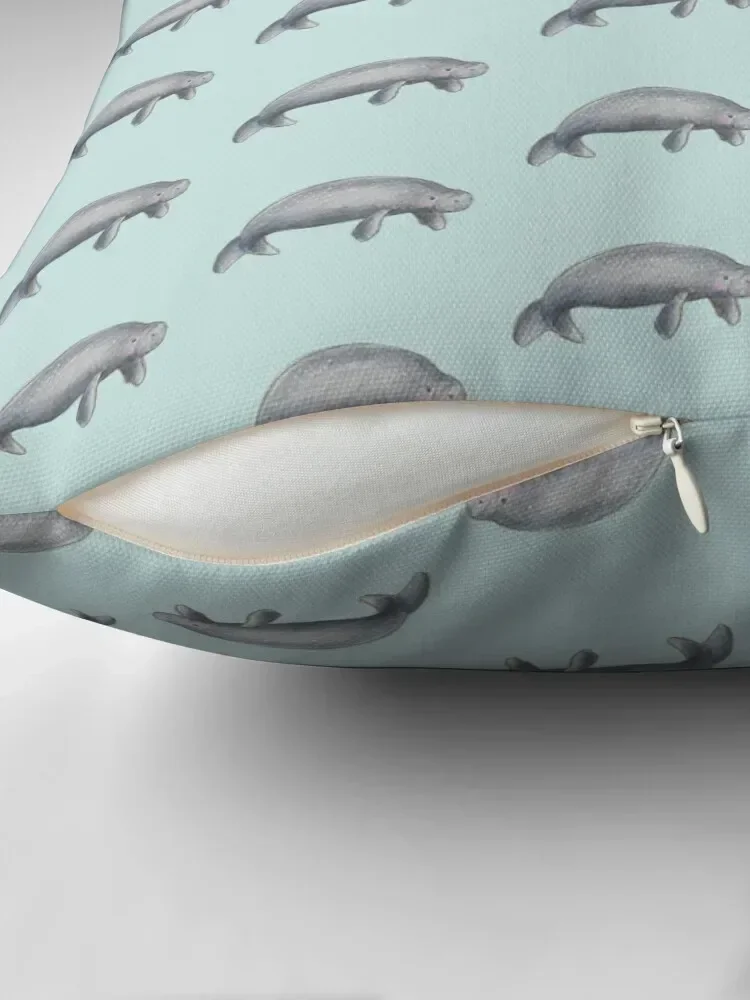 Aussie Animals: Dugong Throw Pillow Cushions Throw Pillow Covers Pillow Covers Decorative Cushion Covers For Living Room