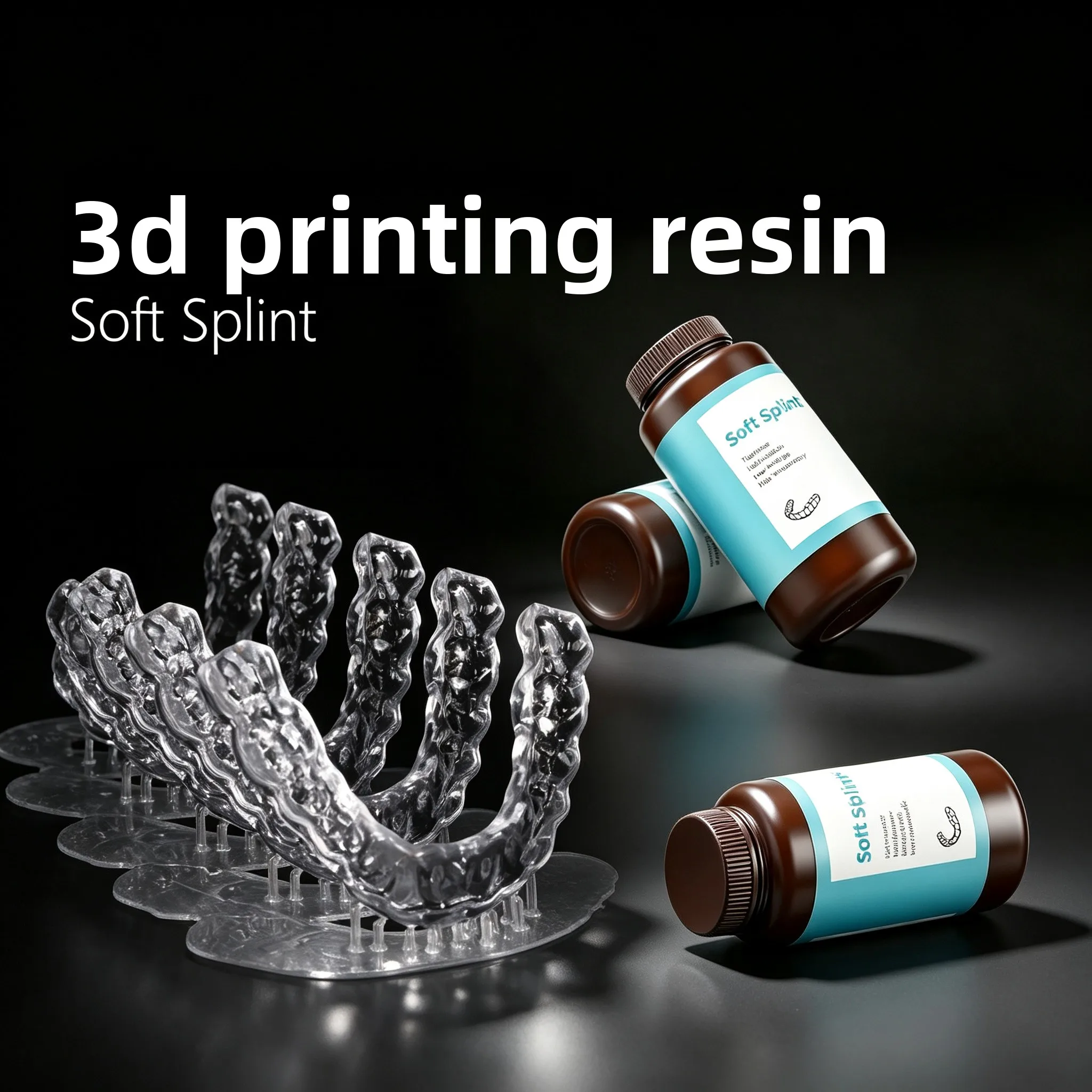 Transparent UV‑Curing 3D Print Resin Flexible for Occlusal Sample Pad LCD DLP Printer General‑Purpose Material