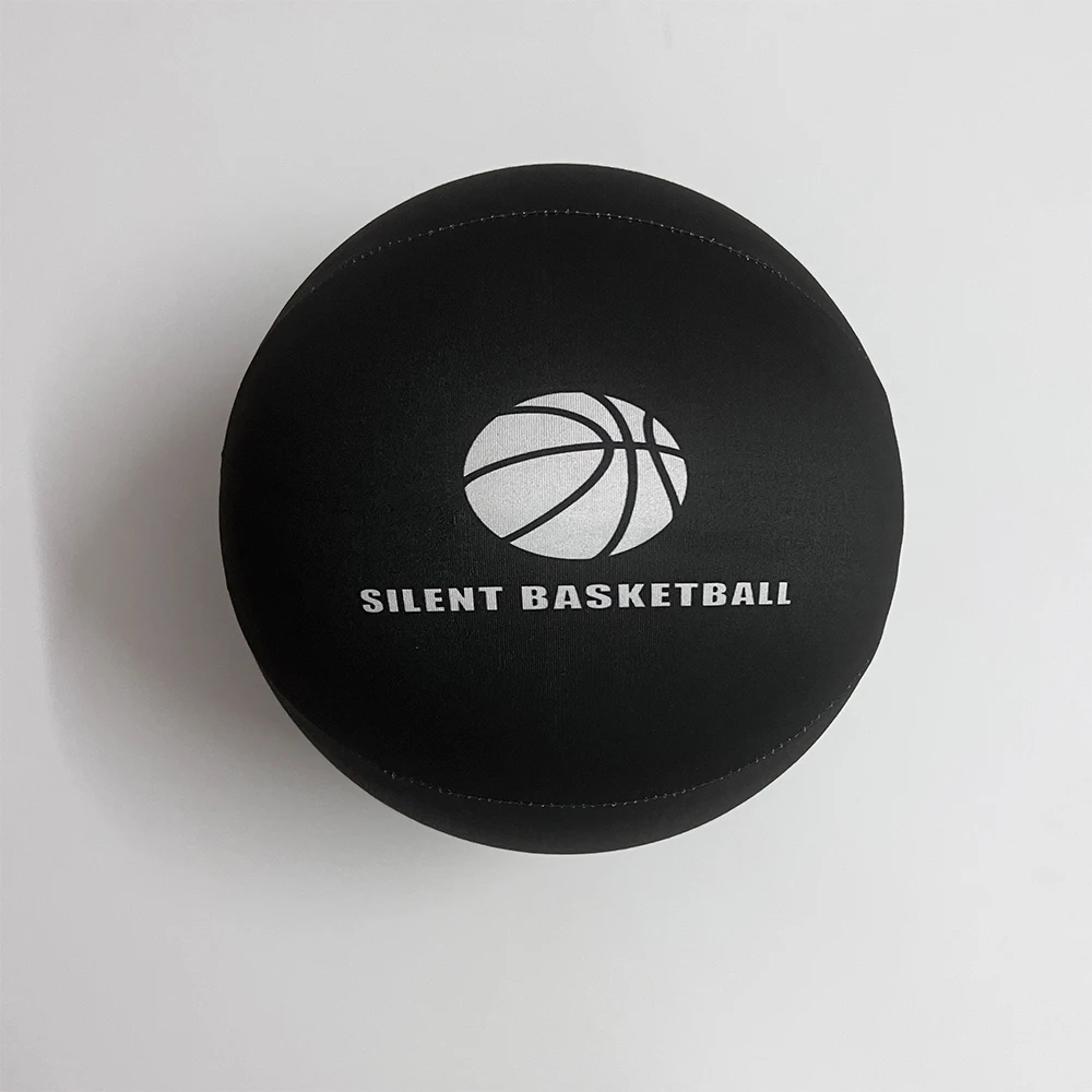 

Black Silent Basketball Fabric Cover Ball 29.5inch Adults/28.9inch Children Noiseless Indoor Basketball Quietly Dribble Training