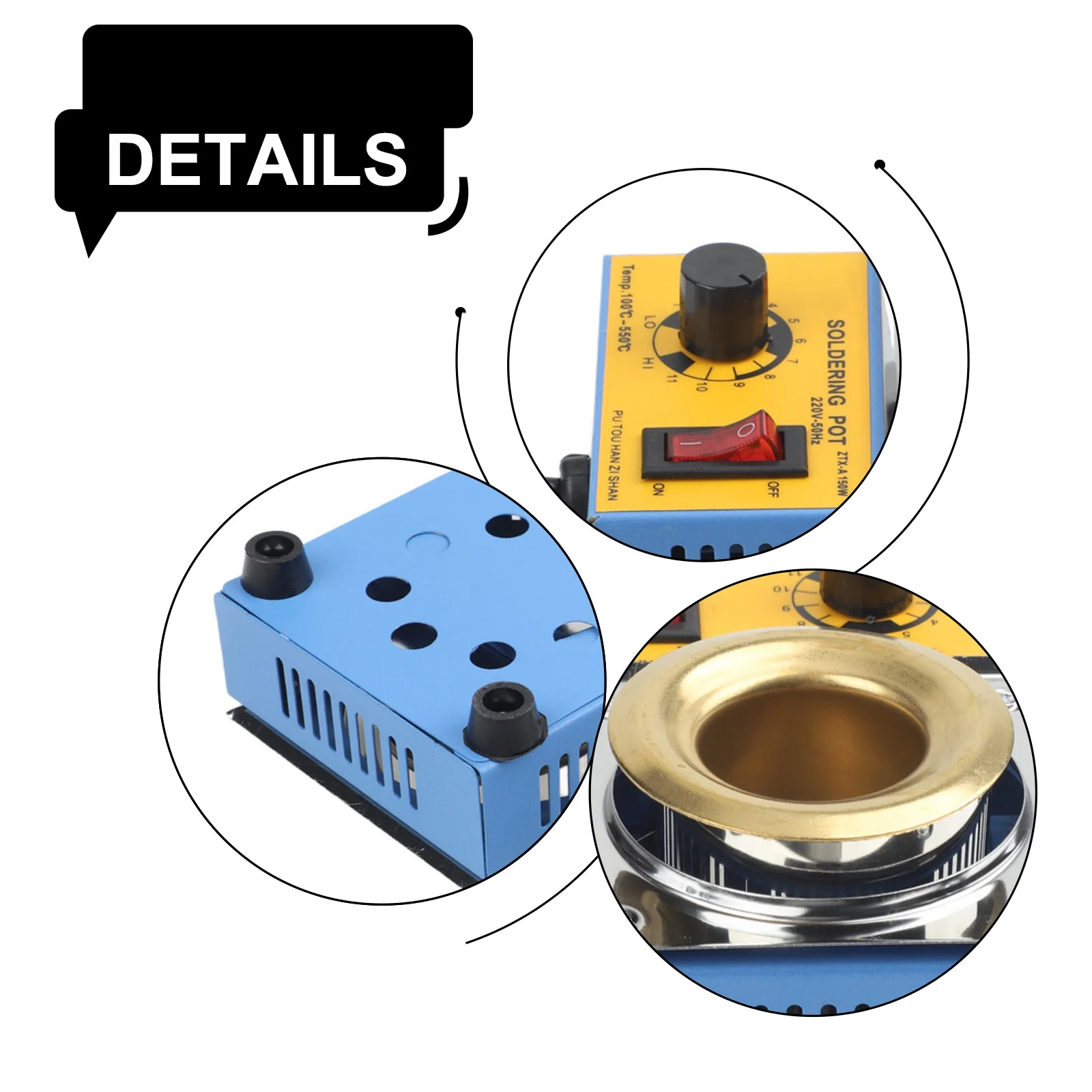 For Soldering Zinc Melter Solder Pot Workshop Soldering User Friendly Soldering Furnace Melting Furnace 150W Power