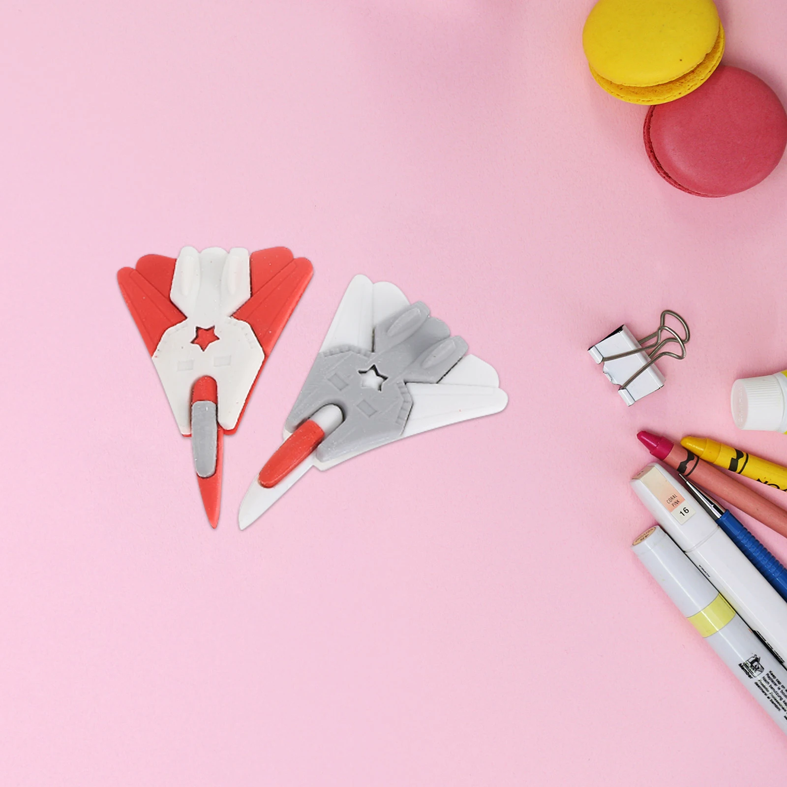 

18pcs Helicopter Shaped Erasers Adorable Cartoon Design Bright Colors Premium TPR Material Safe Use Long Time Student Supplies