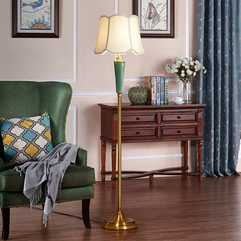 APRIL Modern Ceramics Floor Lamp LED Standing Creative American Luxury Fashion Table Light For Home Living Room Bedroom