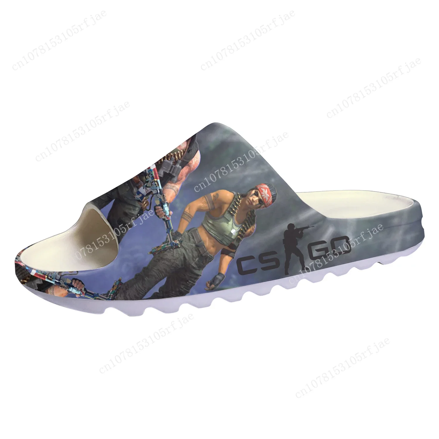 

Cartoon Game Counter Strike Global Offensive Soft Sole Sllipers Men Women Home Clogs Fashion Custom Water Shoes on Shit Sandals