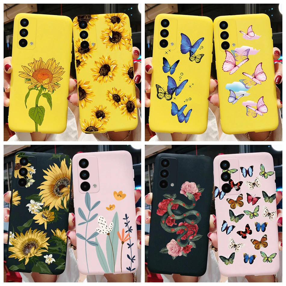 For OPPO Realme GT Master Edition Q3 Pro Carnival RealmeGTMasterEdition RMX3363 RMX3360 Phone Case Cute Daisy Flower Soft Cover