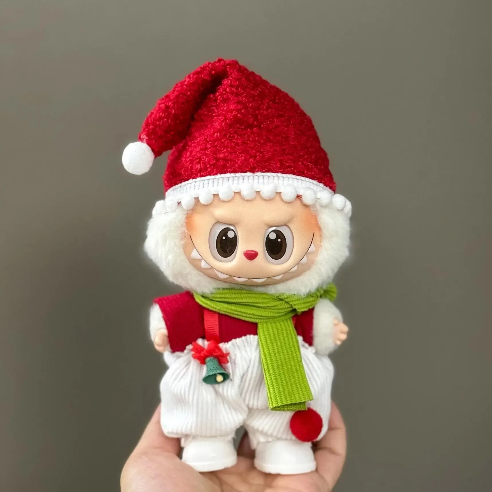 Clothes For labubu Christmas Attire Costume Knitted sweater Dresss set For15/17cm labubu 3.0 V1V2V3 Accessories