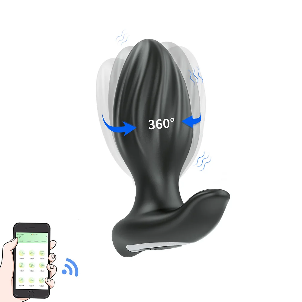 Andrea Bluetooth Vibration Couple Plaisir Sway Pénéjouit Butt Anal Plug, Éthicateur, Vibromasseur, Jouets Sexuels Adultes pour Hommes et Femmes, Gay