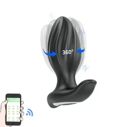 Vibrador con Bluetooth para parejas, juguetes sexuales para hombres y mujeres Gay, estimulador de tapón Anal, penetración de placer