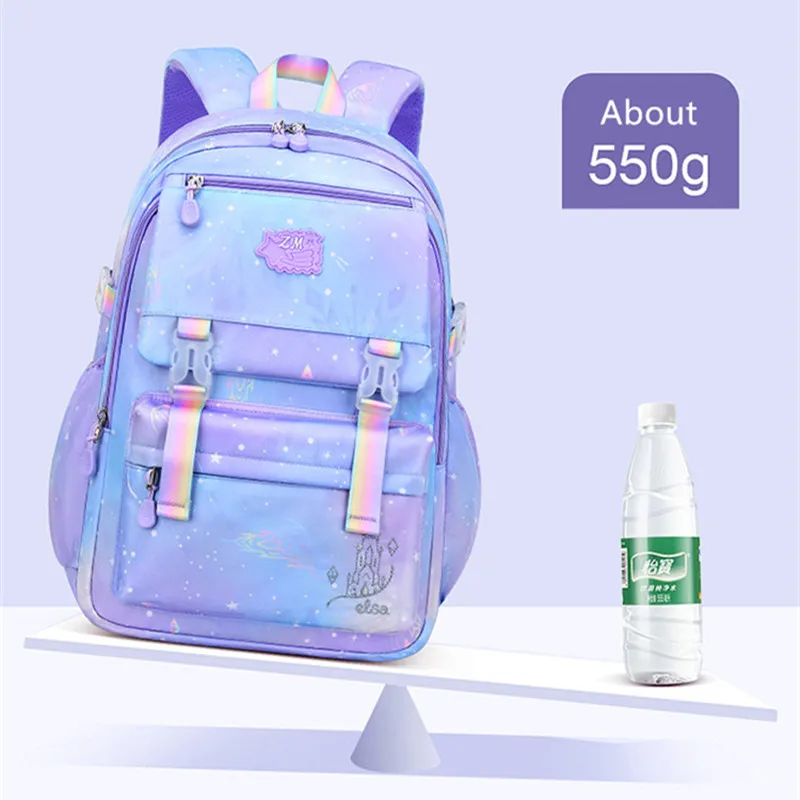 Grundschule Schult aschen für Mädchen koreanischen Stil niedlichen Bücher tasche Kinder wasserdichte Schule Rucksack lila Tasche für Kinder Sack Mochila