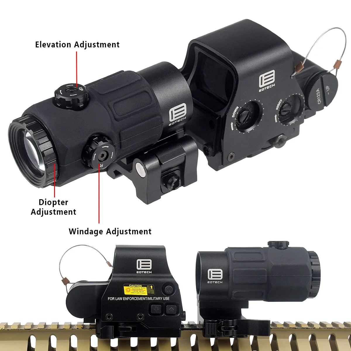 EOTECH 558 553 552 551 Holographic Sight Collimator Sight 558 Red Dot Sight Fit 20mm Rail Mount Hunting Airsoft Optics Scope view 4