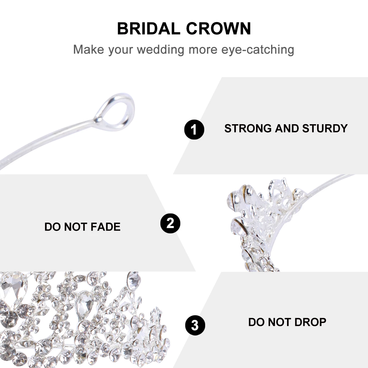 

Exquisite Baroque Style Crown Bride Wedding Headdress Hair Accessories Proms Anniversaries Formal Parties Royal Themed Baby