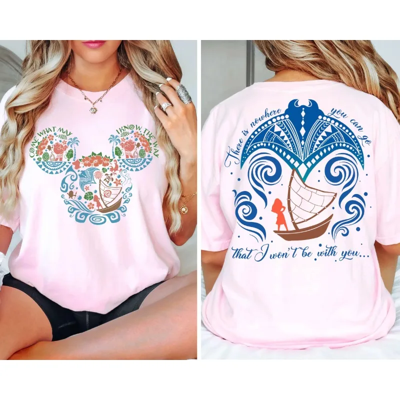 Zomer Moana Shirt Kom op ik kan de manier kennen T-shirts Avontuur T-shirts WDW Travel Mickey Mouse Ears Moana T-shirt