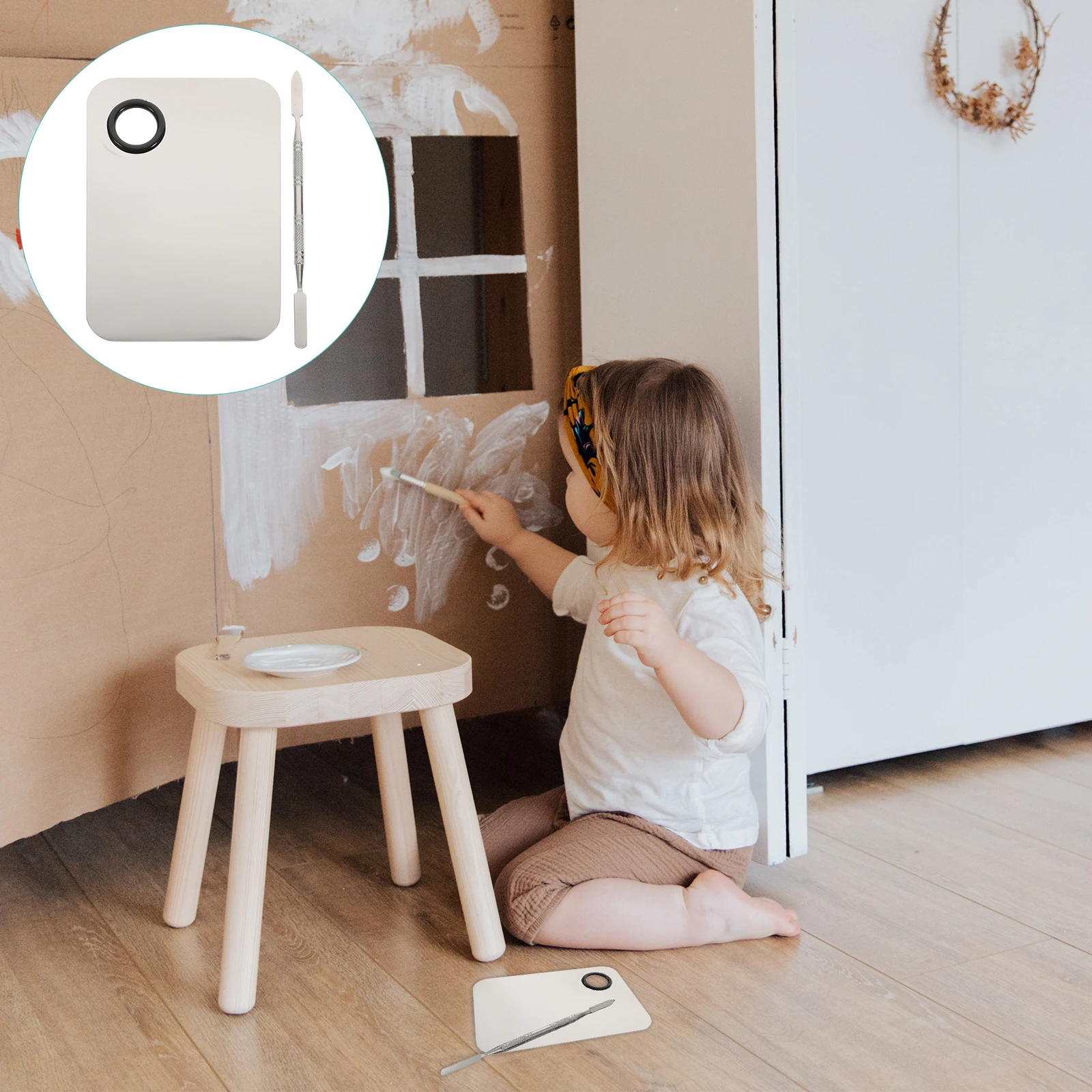 Conjunto de paleta de maquiagem 15x10cm, espátula de aço inoxidável, misturador, base, blush, sombra, cores, ferramenta de combinação personalizada