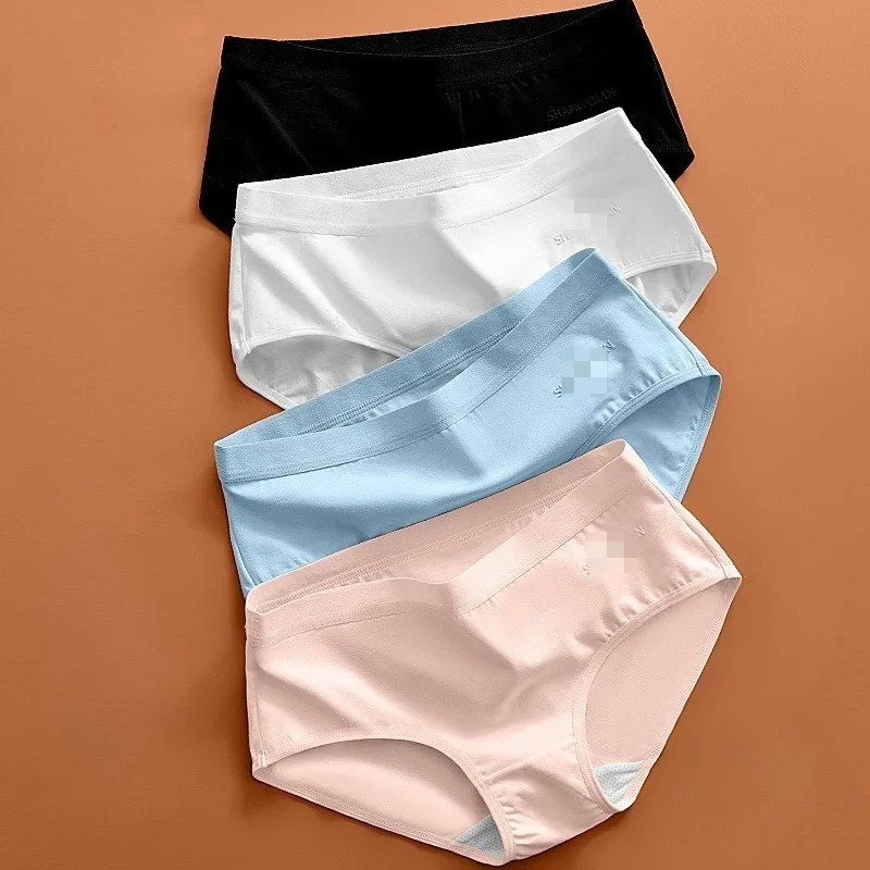 

Pure Cotton Briefs Soft Women Sexy Butt Lift Underwear Mid Waist High Elasticity Female Bikini Panties Breathable Трусы Женские