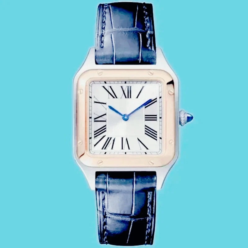 

2026 High Quality Fashion Brand Watch Small Women's Square Dial High Quality Steel Metal Strap Quartz Luxury Couple Watch