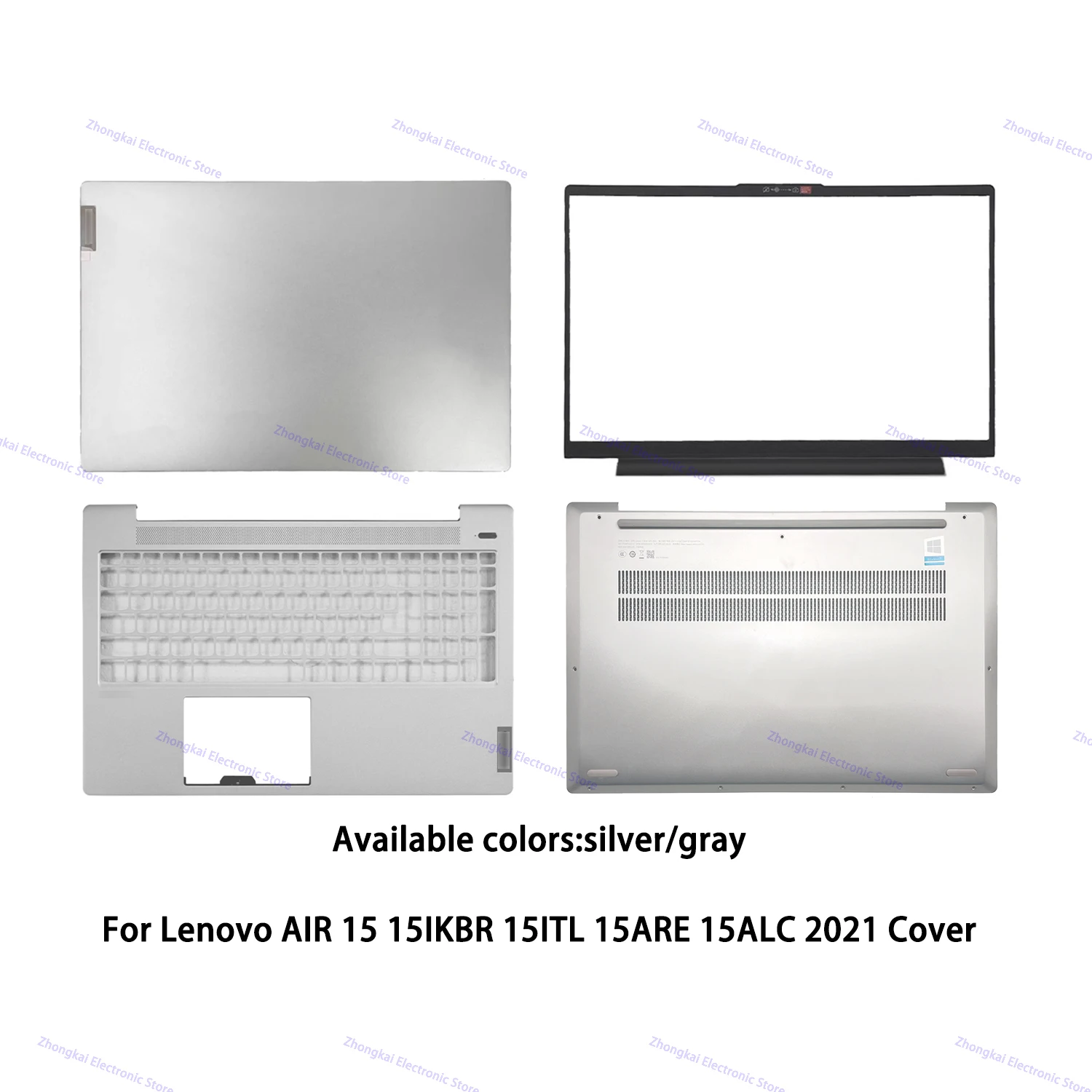 

New Original For Lenovo AIR 15 15IKBR 15ITL 15ARE 15ALC 2021 Laptop LCD Back Bezel Palmrest Case Bottom Base Cover metal Shell