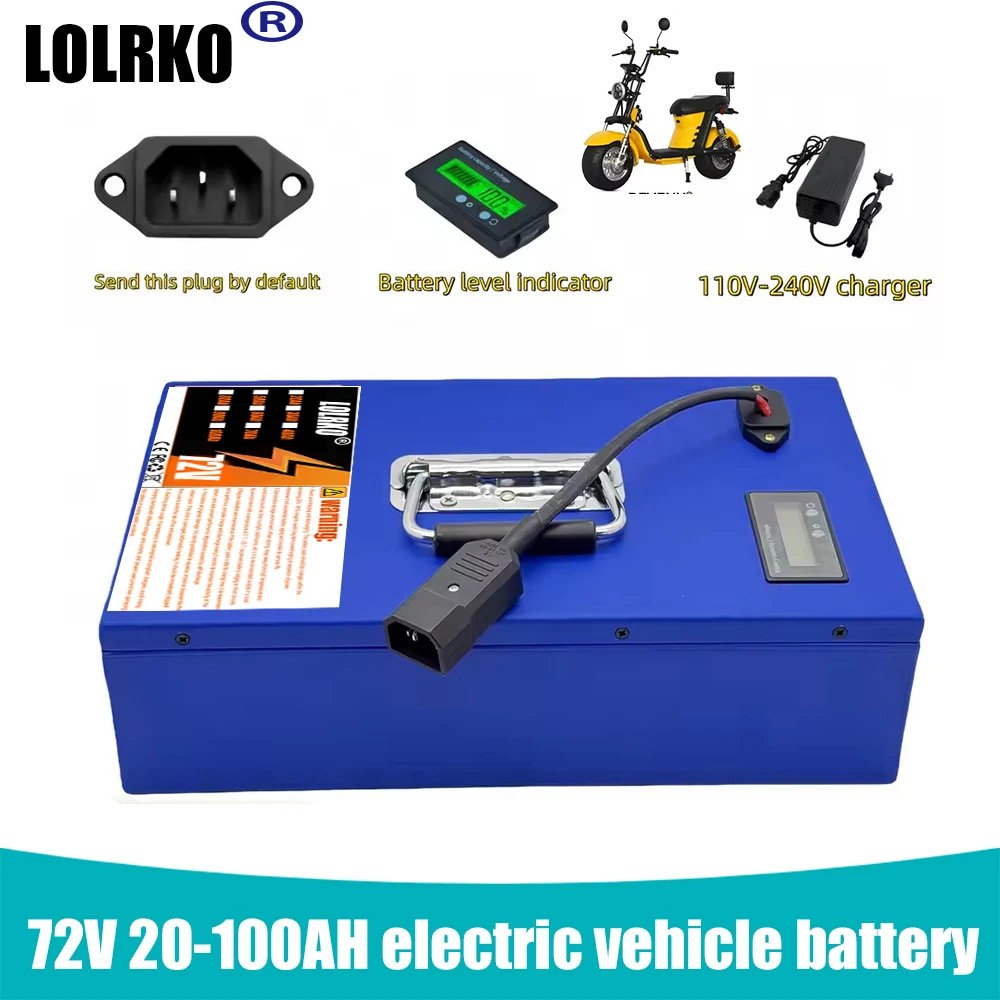 

72V 20-100AH 18650 lithium battery, 24-hour shipping, air transportation, with BM system battery, safe