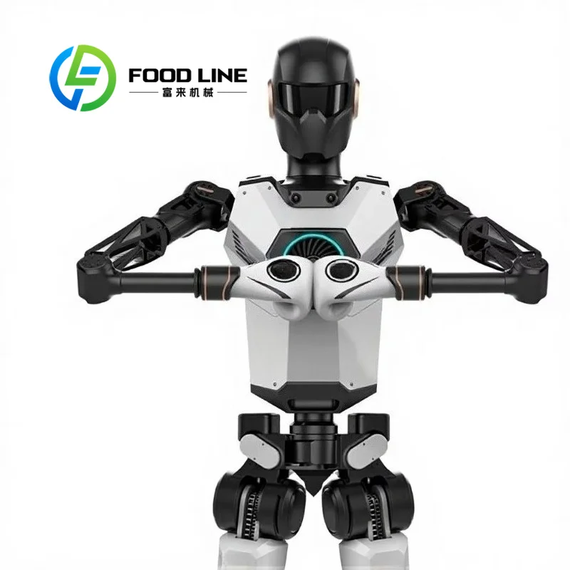 Brand Retail Humanoid Robot Stands At Store Entrances To Demonstrate New Merchandise And Draw Passerby Customer Attention