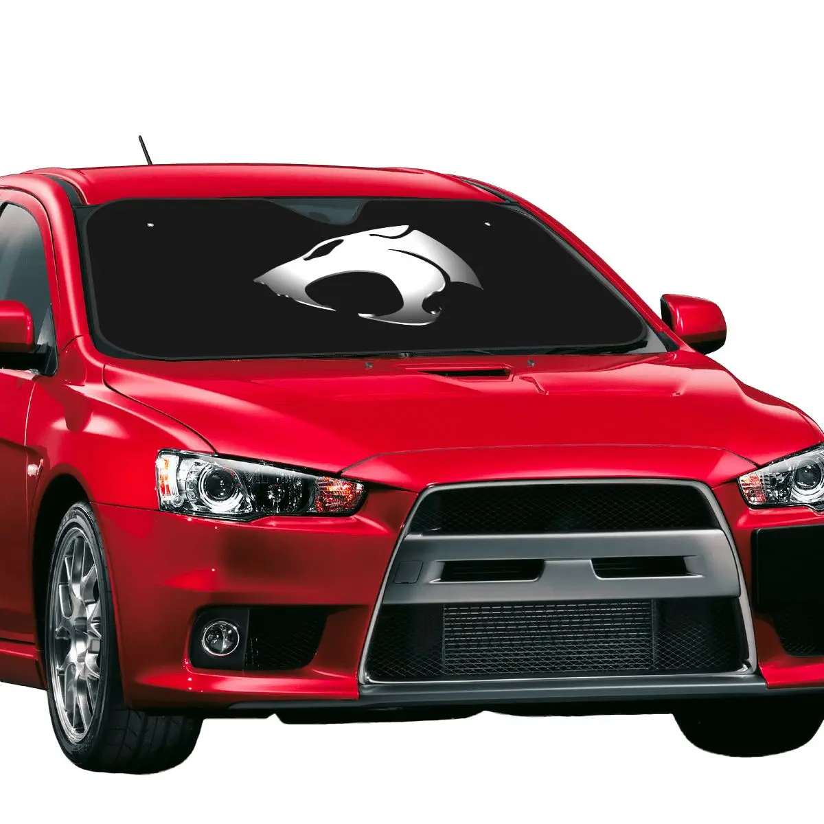 Thundercats Logo Cartoon parabrezza pieghevole parasole 76x140cm fogli parasole visiera Car-styling