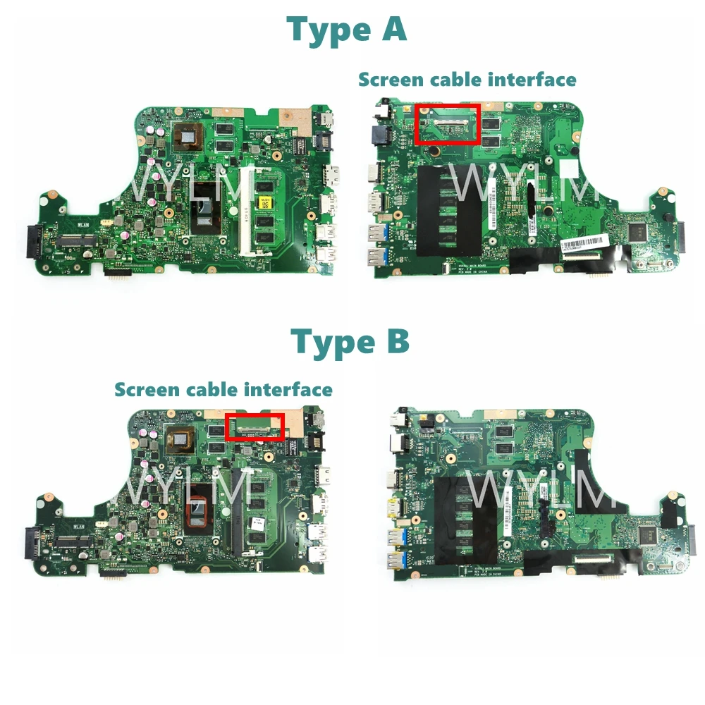 X555UJ Mainboard For Asus A555UJ A555UA/UB F555UA F555UB/UJ K555UJ K555UB K555UA X555UF X555UA X555UB X555UJ DX992U Motherboard