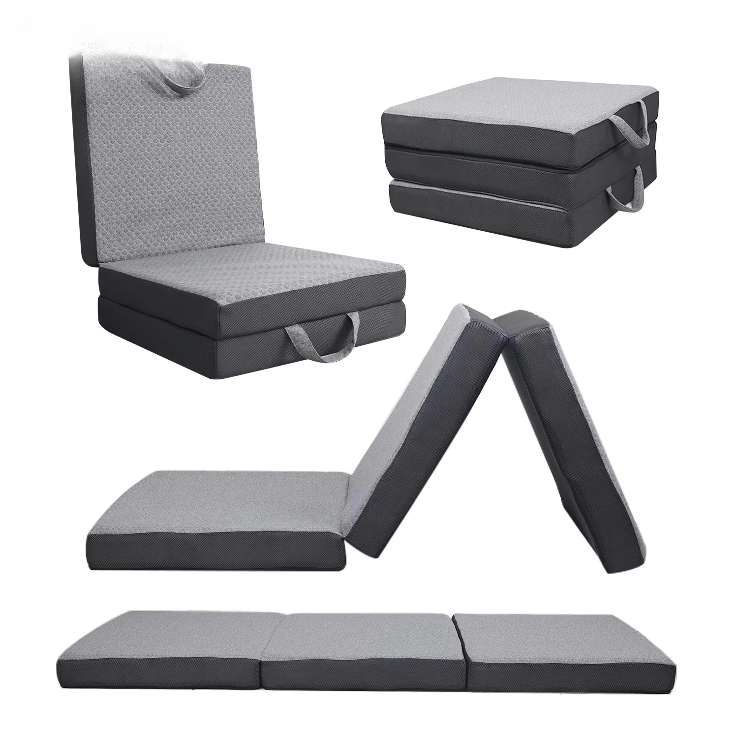 Portable High Density Foam Tri Fold Mattress Air Bed Air Soft Comfort Mattress Hotel Home Office Mattress
