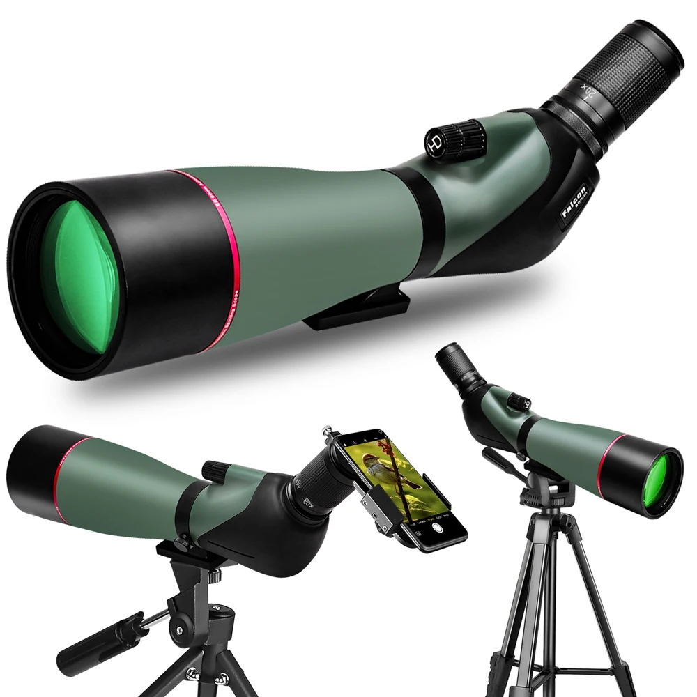 Premium 20-60x80 Spotting Scope with Tripod - Best Price for Target Shooting, Archery, Scenery, Bird Watching