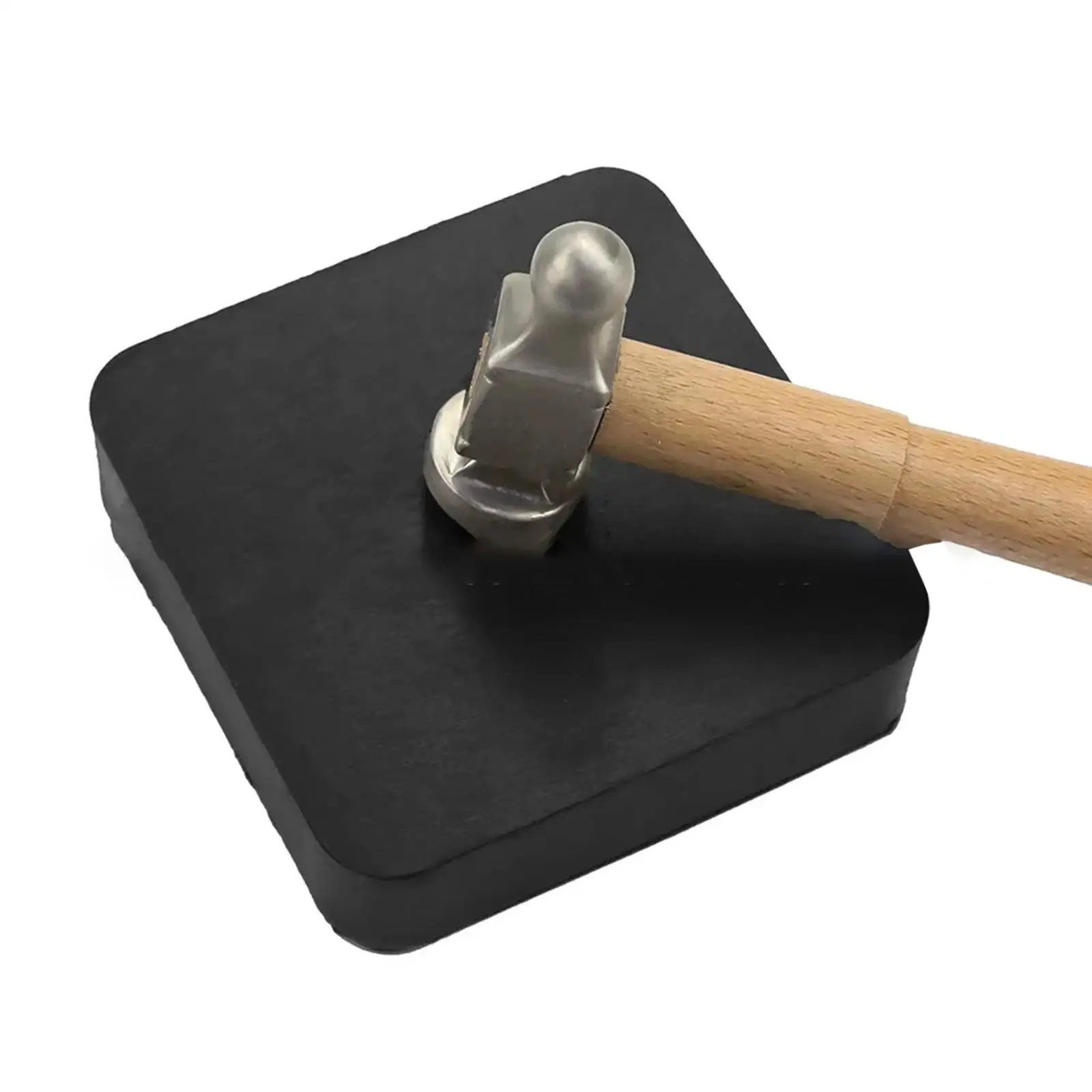 

Jewelry Bench Block Solid Nonslip Black 4" x 4" Rubber Block for Flattening Shaping Jewelry Repair Tool Hammering DIY Crafts