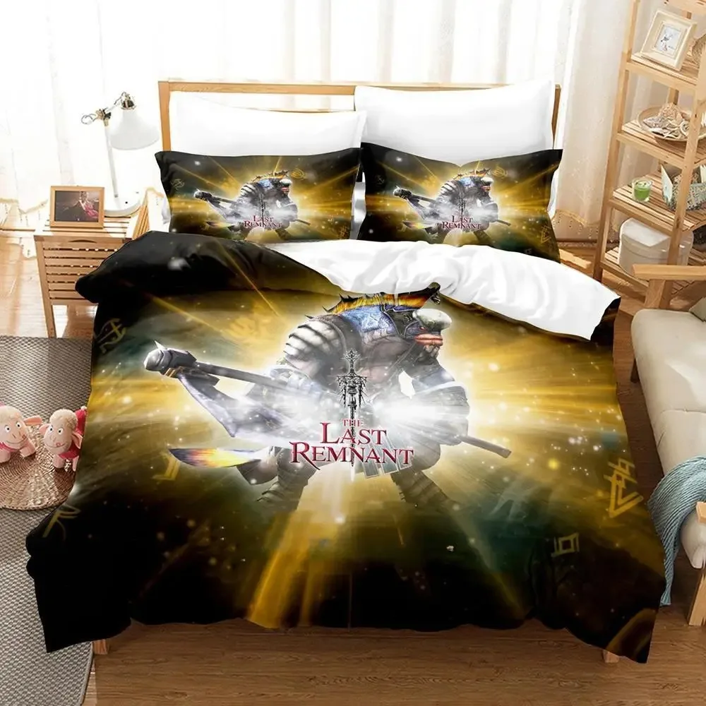 Fashion 3d Print Game The Last Remnant Bedding Set Cartoon Anime three-piece set Adult Kid Bedroom Duvet cover Sets Home Textile